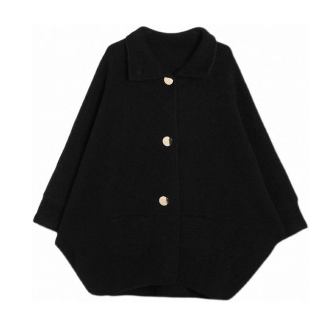 JIANCHI Collared Fuzzy Button Knit Cardigan for Women Winter Warm Casual Wear Custom Logo OEM ODM Manufacturer LK22052